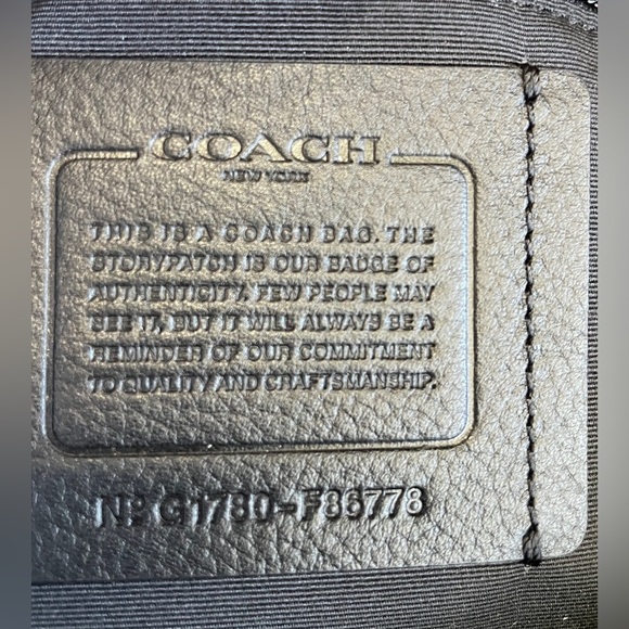 Coach F86778 Hudson Black Messenger Bag Like New - Picture 5 of 9